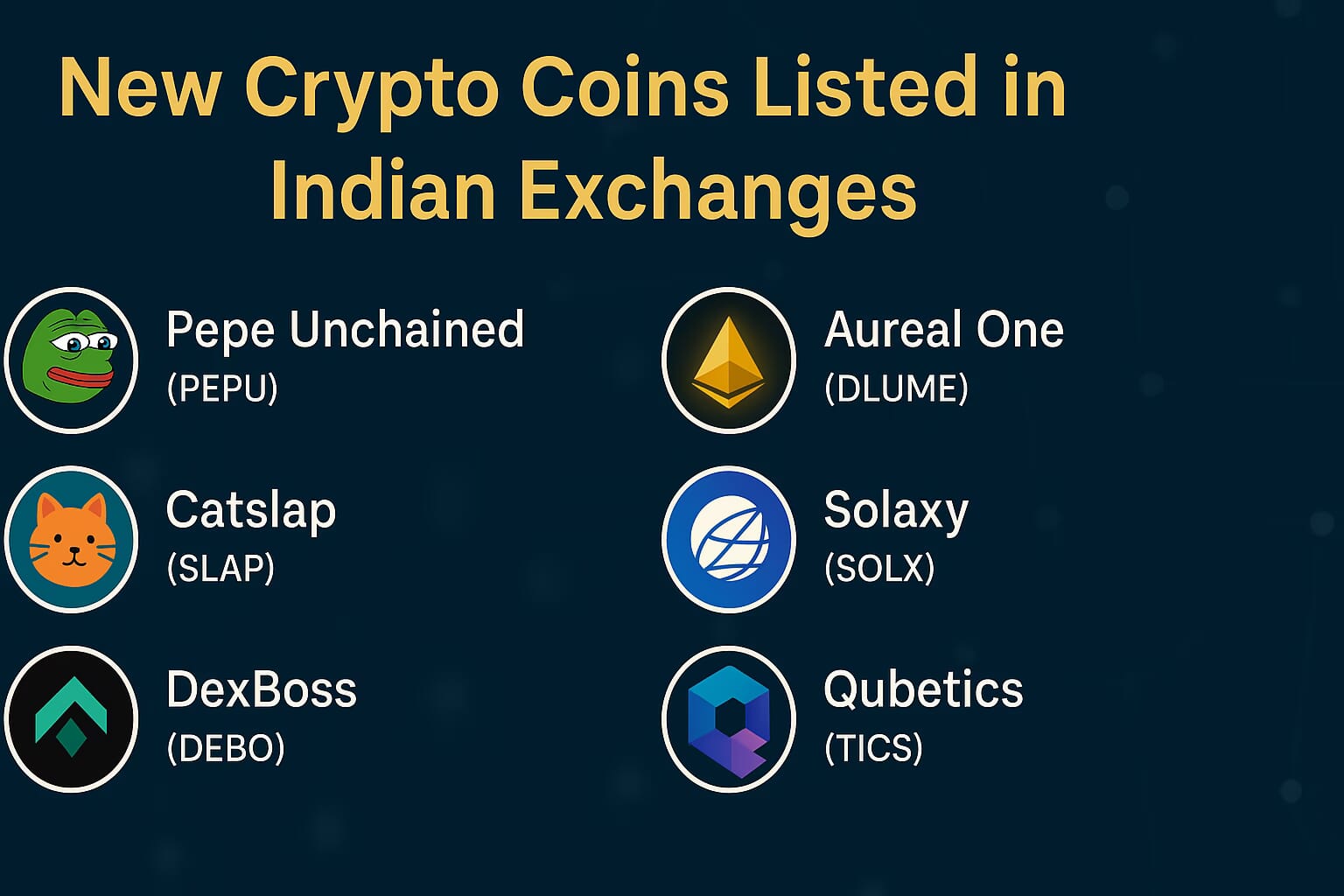 new crypto coins listed in Indian exchanges
